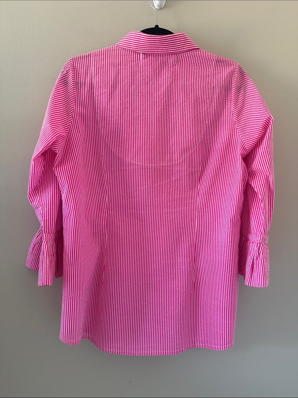 Gretchen Scott Designs Pink Striped Priss Button-Down Shirt Sz Medium Preppy - Picture 3 of 8